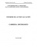INFORME DE AUTOEVALUACIÓN - SOCIOLOGÍA