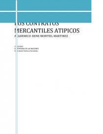 LOS CONTRATOS MERCANTILES ATIPICOS.. Página 1