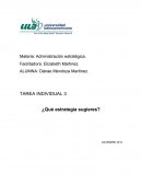 Administración estratégica. TAREA INDIVIDUAL