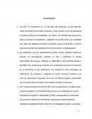 Conclusiones pasivos y patrimonio