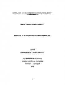 PROYECTO DE MEJORAMIENTO PRÁCTICA EMPRESARIAL. Página 1
