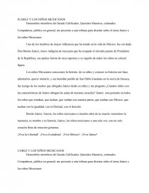 JUAREZ Y LOS NIÑOS MEXICANOS. Página 1