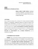 El SOLICITO: LEVANTAMINETO DE MEDIDA PREVENTIVA
