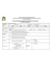 PROYECTO DIDÁCTICO CUARTO SEMESTRE. Página 1