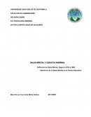 Salud mental UNIVERSIDAD SAN CARLOS DE GUATEMALA