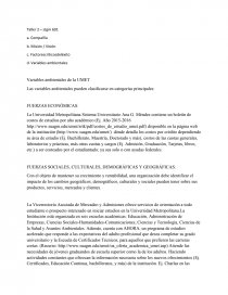 Las variables ambientales pueden clasificarse en categorías principales. Página 1