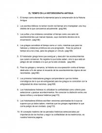 El Tiempo en la Historiografía Antigua. Página 1