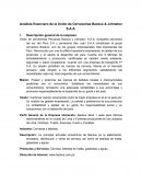 Un Análisis financiero de la Unión de Cervecerías Backus & Johnston S.A.A.