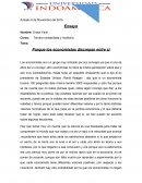 Porque los economistas discrepan entre si