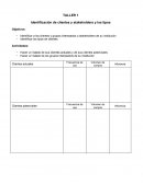 Identificación de clientes y stakeholders y los tipos