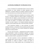 LAS ESCUELAS NORMALES Y SU REALIDAD ACTUAL