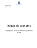 Economia manufacturera Investigación sobre industrias manufactureras en chile