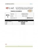 TRABAJO ACADÉMICO CURSO : COMUNICACIÓN II