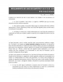 REGLAMENTO DE USO DE GAFETES Y A V I S O D E P R I V A C I D A D