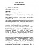 GUIÓN LITERARIO CAMPAÑA COMERCIAL