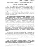 Infome diagnóstoco de grupo 1° grado primaria.