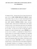 Escritura de complementación y rectificación de reglamento de copropiedad