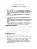 Volumen temperatura ensayo practico laboratorio