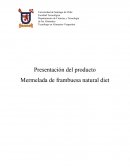 Presentación del producto Mermelada de frambuesa natural diet