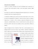 PEDAGOGÍA DEL OPRIMIDO