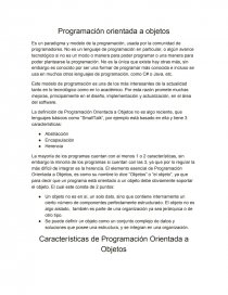 Programación orientada a objetos . Es un paradigma y modelo de la programación, usada por la comunidad de programadores. Página 1