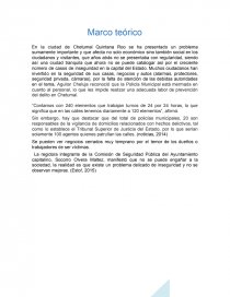 Factores que influyen y consecuencias que afectan en el aumento de la inseguridad en las colonias de Chetumal de 2014 a 2015. Página 12