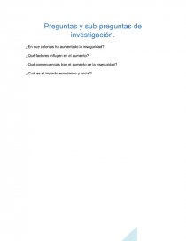 Factores que influyen y consecuencias que afectan en el aumento de la inseguridad en las colonias de Chetumal de 2014 a 2015. Página 9