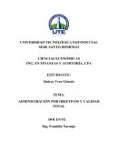 Administración por objetivos y calidad total