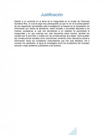 Factores que influyen y consecuencias que afectan en el aumento de la inseguridad en las colonias de Chetumal de 2014 a 2015. Página 7