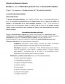 La 1ª industrialización y el capitalismo liberal
