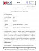 SÍLABO DE INVESTIGACIÓN DE OPERACIONES