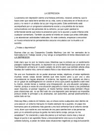 DOCUMENTO INVESTIGACION. LA DEPRESION. Página 1