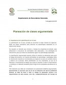 Como se da la Planeacion argumentada