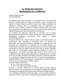 Ensayo: Reforma laboral