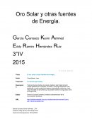 Oro Solar y otras fuentes de Energía.
