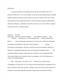 TABLA COMPARATIVA DE LAS POLÍTICAS EDUCATIVAS. Página 1