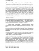 ¿De qué manera las cualidades que poseía Jean-Baptiste Greounille en su infancia fueron consecuencia para el trato con otros personajes y su vida?