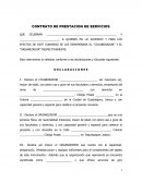 CONTRATO DE PRESTACION DE SERVICIOS