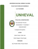 Valuación de títulos financieros y fusiones y adquisiciones