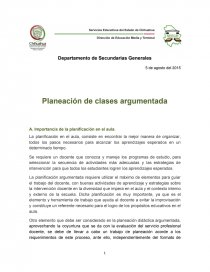 Como se da la Planeacion argumentada. Página 1