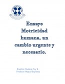 Motricidad humana, un cambio urgente y necesario.