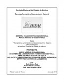 Reingeniería Administrativa y Operacional en los Órganos Desconcentrados del Instituto Electoral del Estado de México
