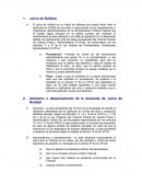 Juicio de nulidad. El juicio de nulidad es un medio de defensa