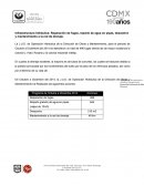 Infraestructura hidráulica: Reparación de fugas, reparto de agua en pipas, desazolve y mantenimiento a la red de drenaje