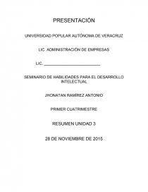 Habilidades para el desarrollo intelectual. Página 1