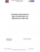 Informe pedagogico mensual