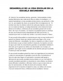 Desarrollo de la vida escolar en secundaria