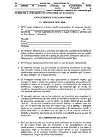 El Vendedor declara que el Inmueble se encuentra al corriente en el pago del impuesto predial. Página 1