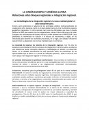 LA UNIÓN EUROPEA Y AMÉRICA LATINA Relaciones entre bloques regionales e integración regional.