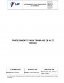 UNOS PROCEDIMIENTO PARA TRABAJOS DE ALTO RIESGO